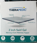 Therapedic - 2 Inch Swirl Gel Memory Foam Mattress Topper TWIN 75 L x 39 W.