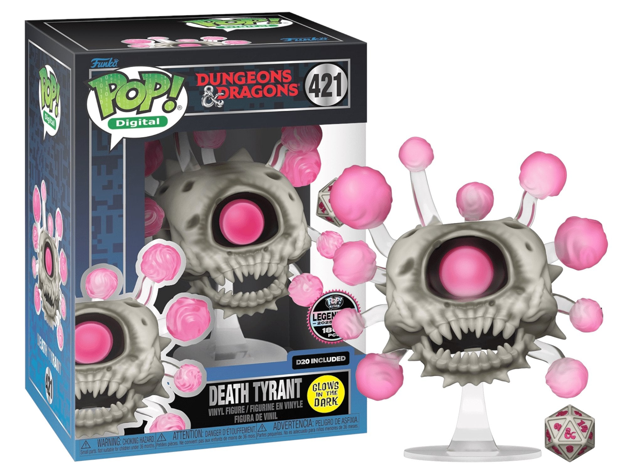 Funko Pop! Death Tyrant  #421  Vinyl Figure – Dungeons & Dragons D20 Included
