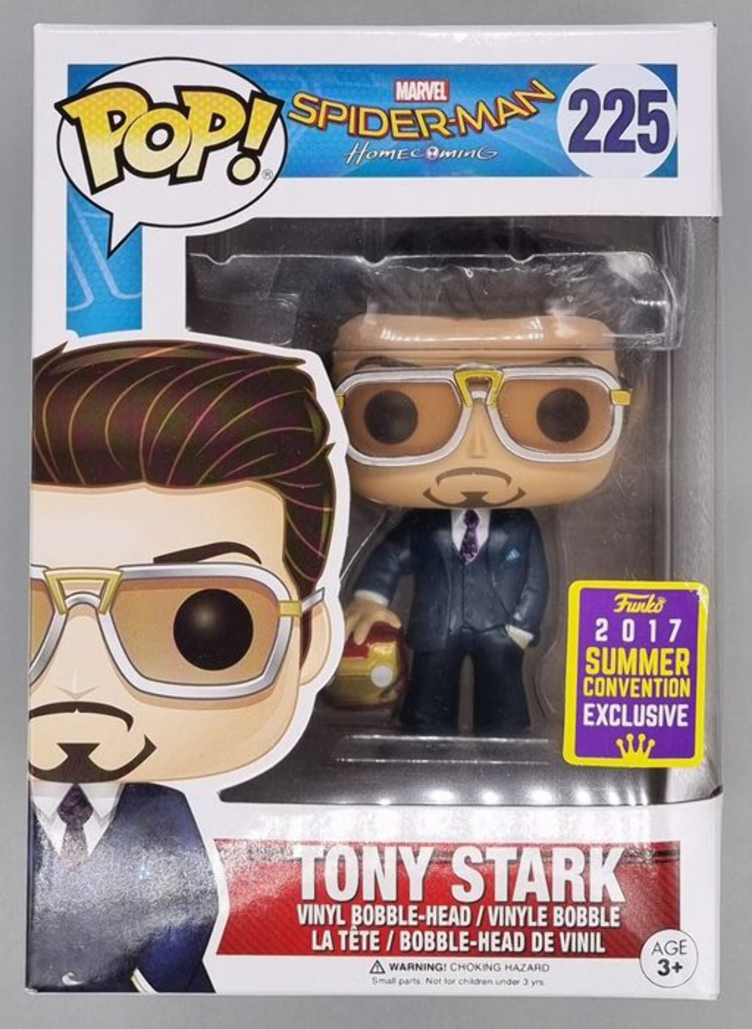 225 Tony Stark (Holding Helmet) Marvel Spider-Man Homecomin Funko POP