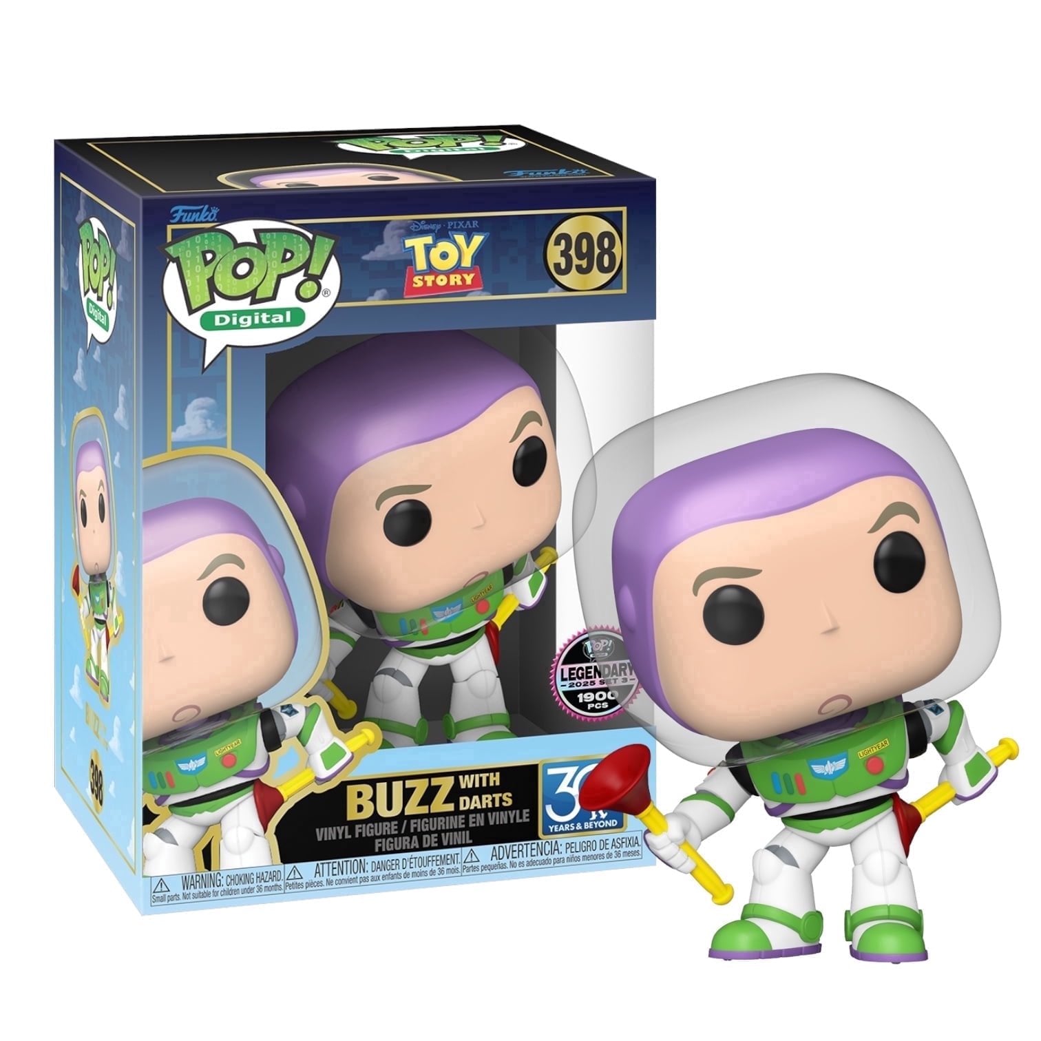 Funko Pop! Digital Buzz Lightyear w/ Darts #398 Toy Story Legendary LE 1850 – New