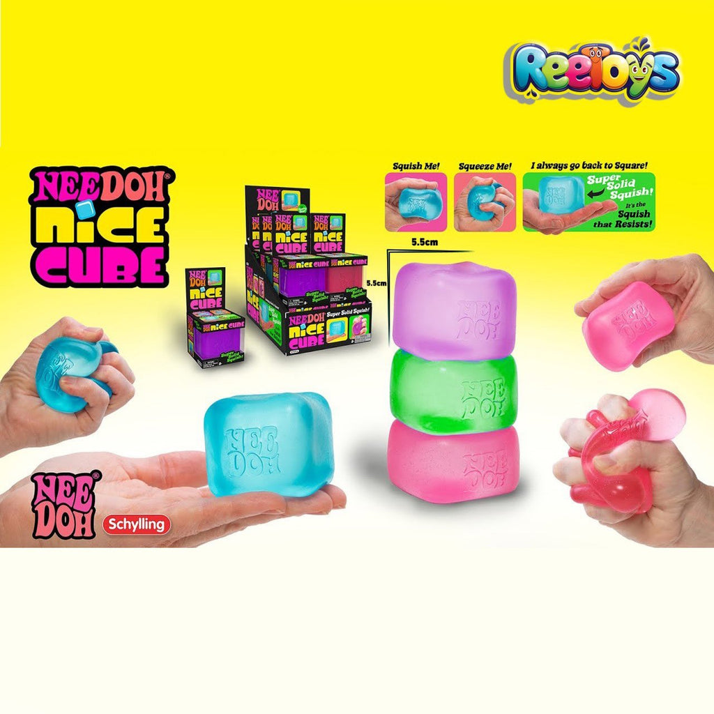 Needoh Nice Cube Super Solid Squishy Sensory Toy, Light Green