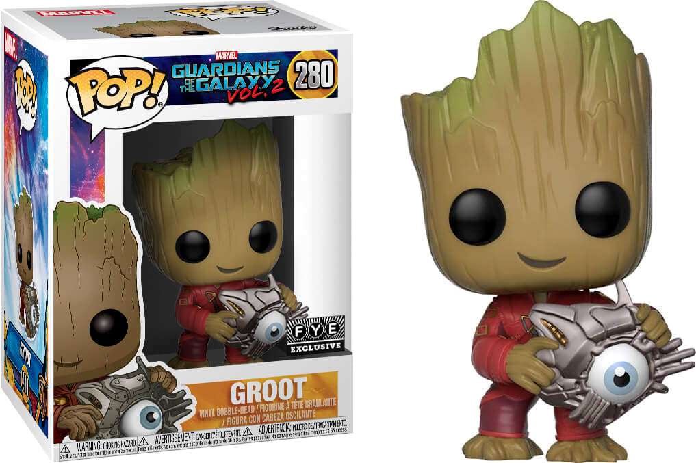 Funko POP! Marvel Groot Vinyl Bobble Head (with Cyber Eye)