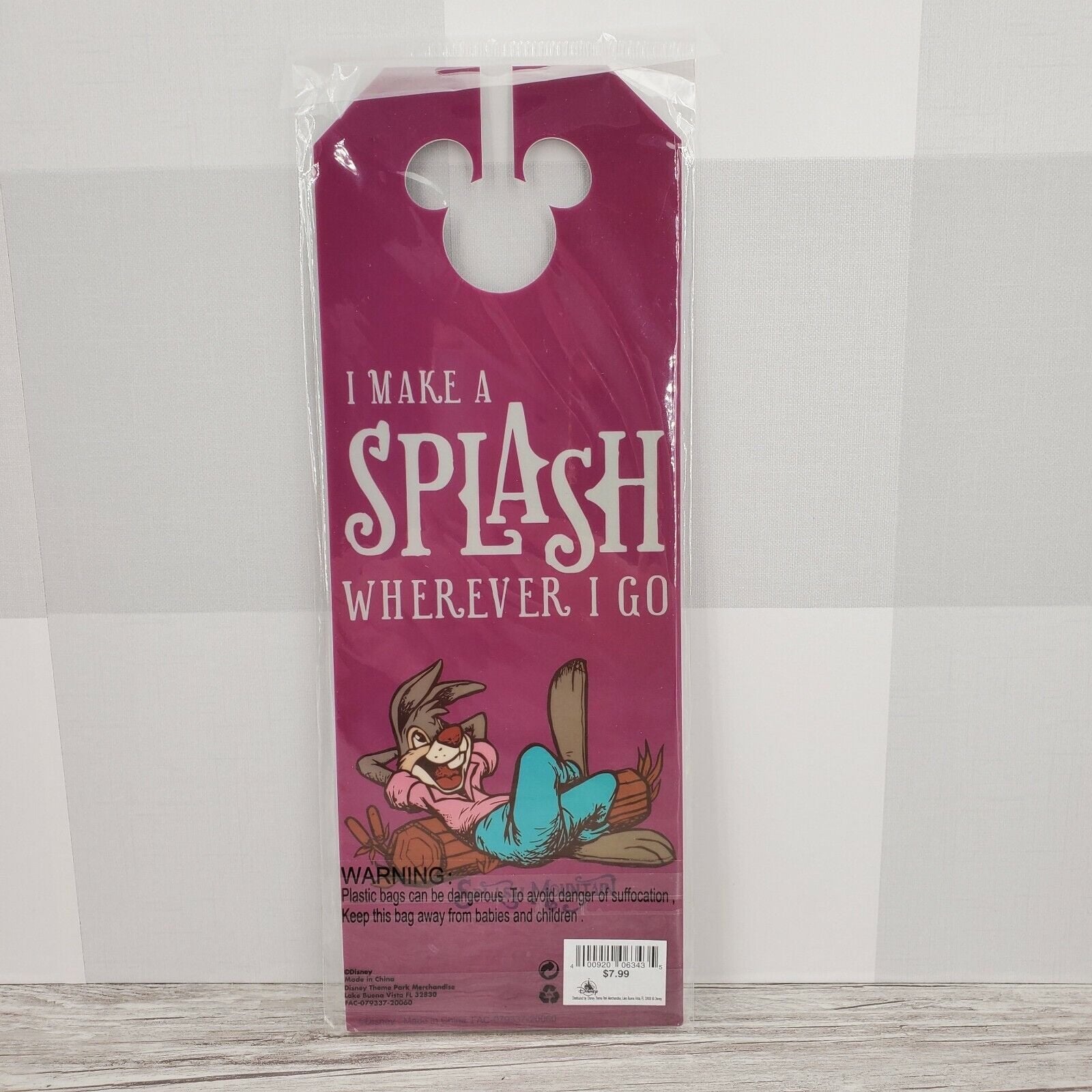 Disney Splash Mountain Brer Rabbit Brer Fox Door Hanger