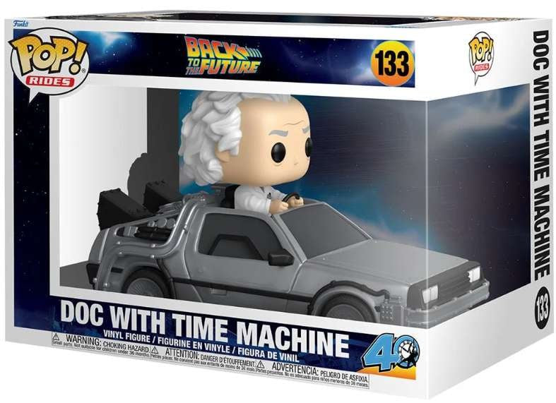 Funko POP! Rides Deluxe: Back to the Future - Doc with Time Machine Vinyl Figure