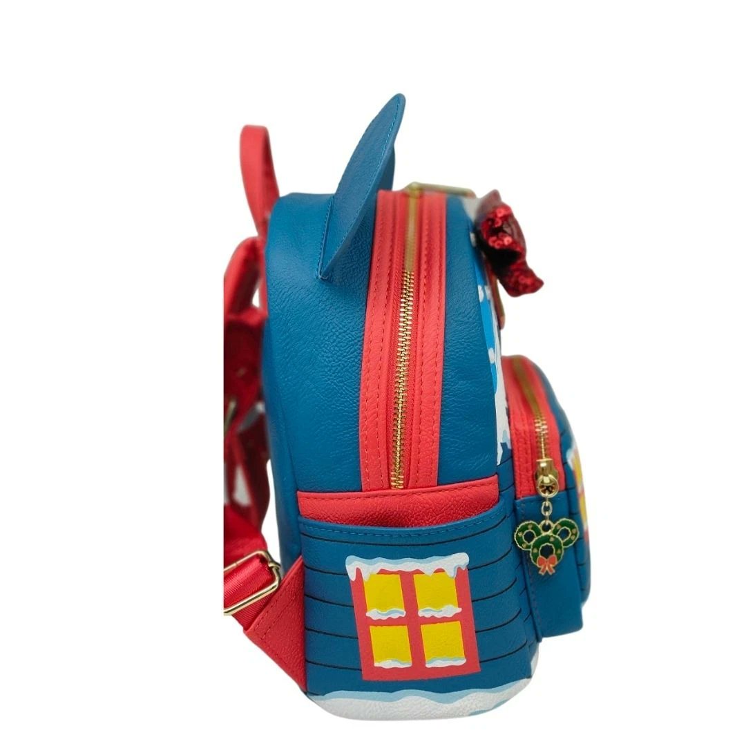 Disney Loungefly Mini Backpack - Mickey and Friends Happy Holidays - LE 1000