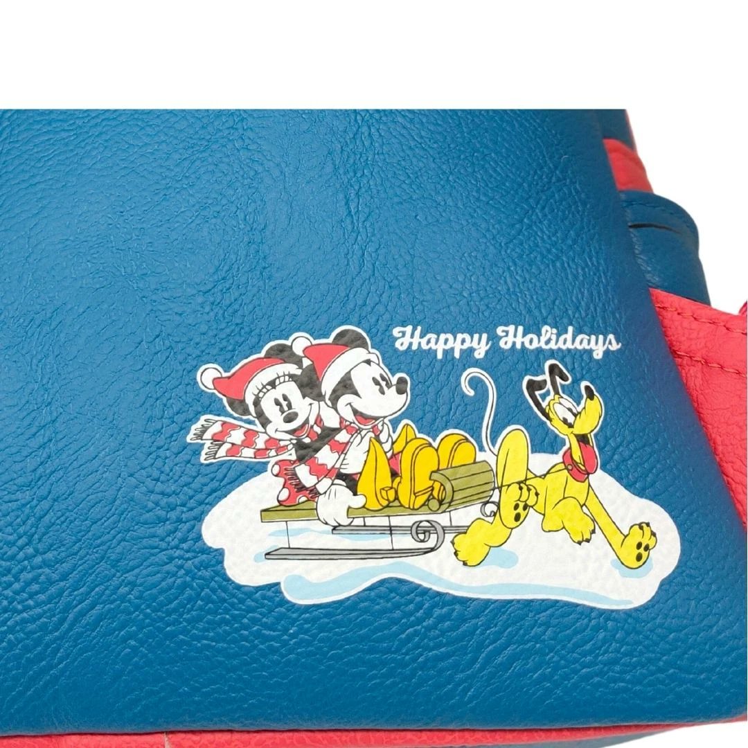 Disney Loungefly Mini Backpack - Mickey and Friends Happy Holidays - LE 1000